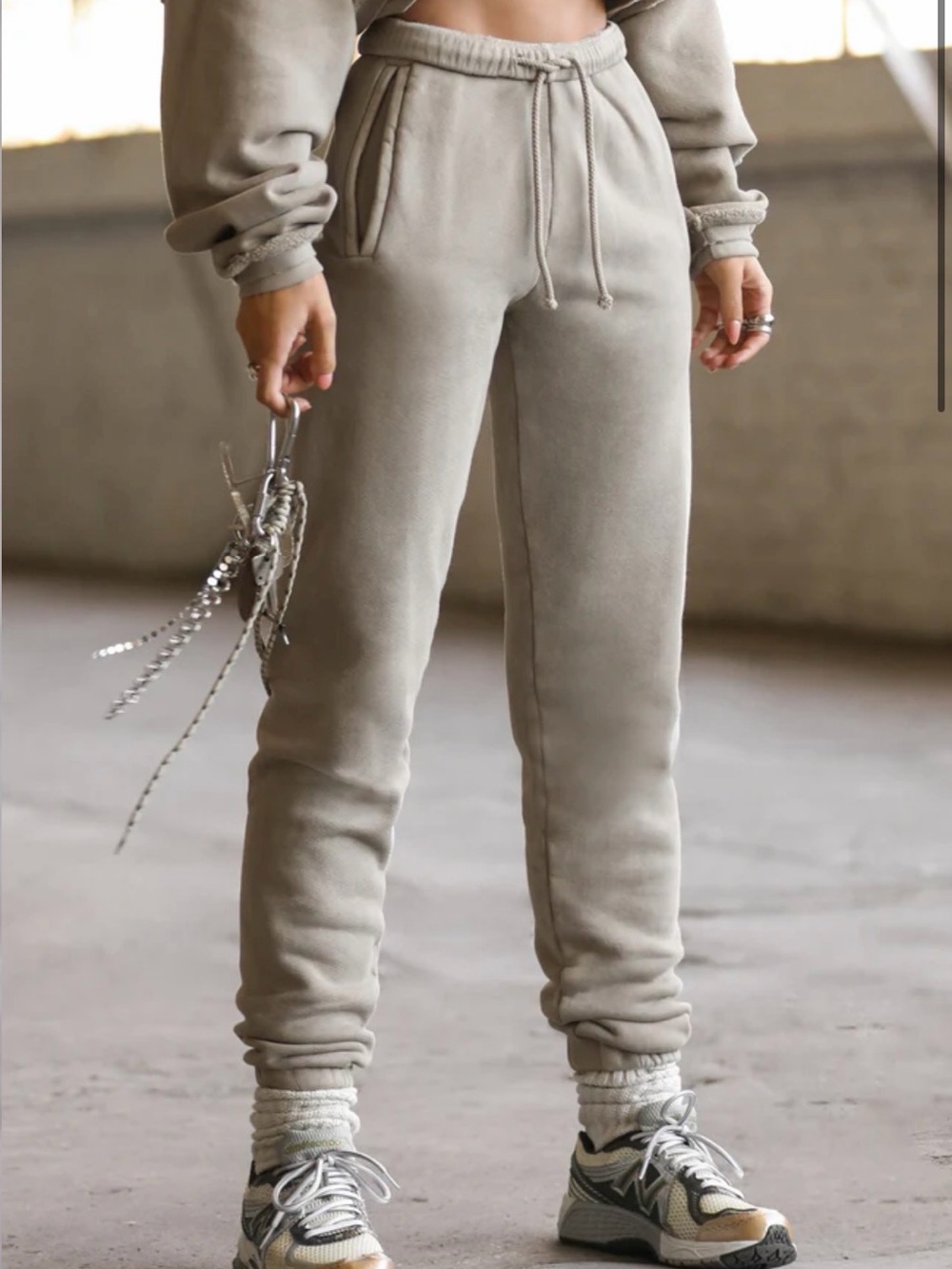 Joah Brown EMPIRE JOGGER in SAND FRENCH TERRY size xs/s